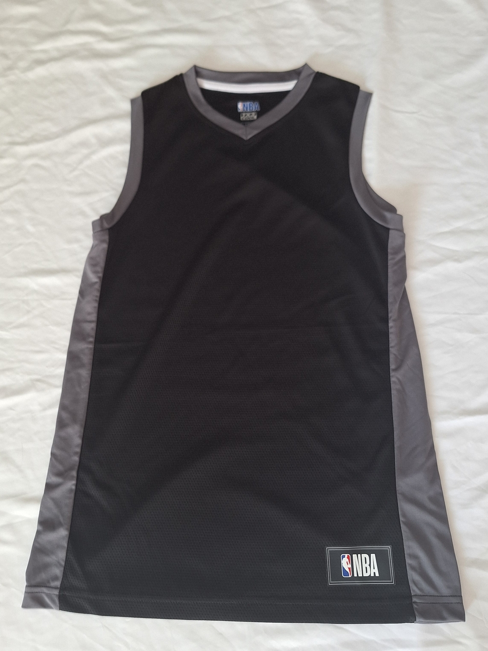 NBA Basketball Jersey Tank Top Blank Logo Men's Size L Black
